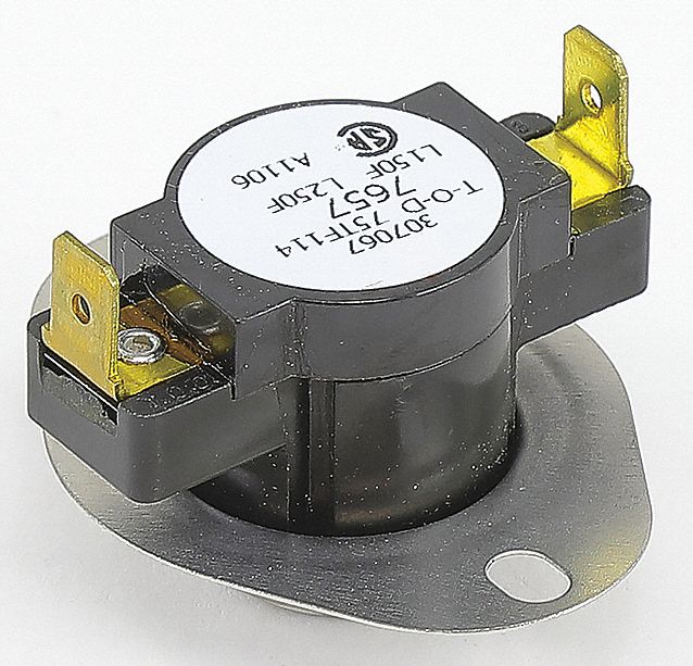 Limit Switch, 100 Degrees  to 250 Degrees F, Auto, 2 Pin Disc: Fits York Brand