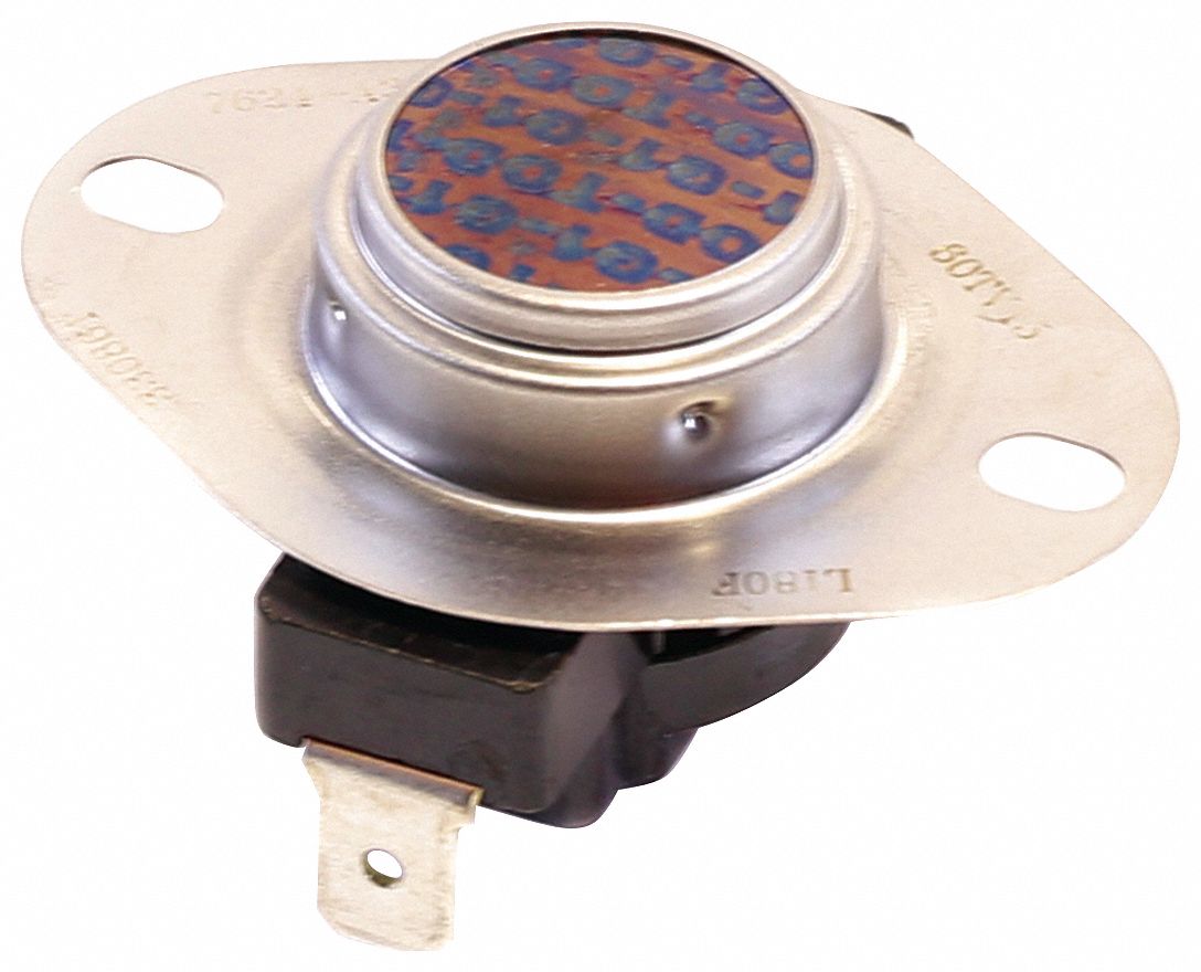 YORK, For 7655856, Fits York Brand, Limit Switch, Upper, 180 Degrees F, Manual Reset 208X13