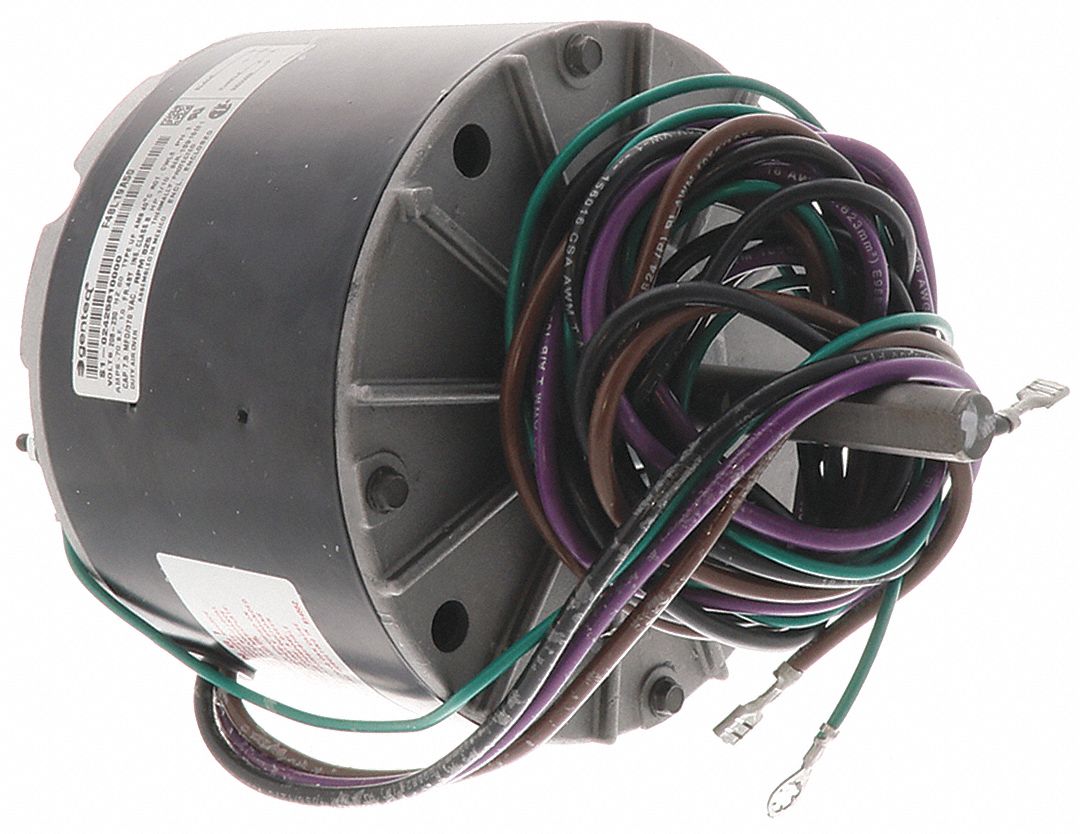 Motor, 1/10 HP, 208 to 230V, 825 rpm, 48 Frame: Fits York Brand