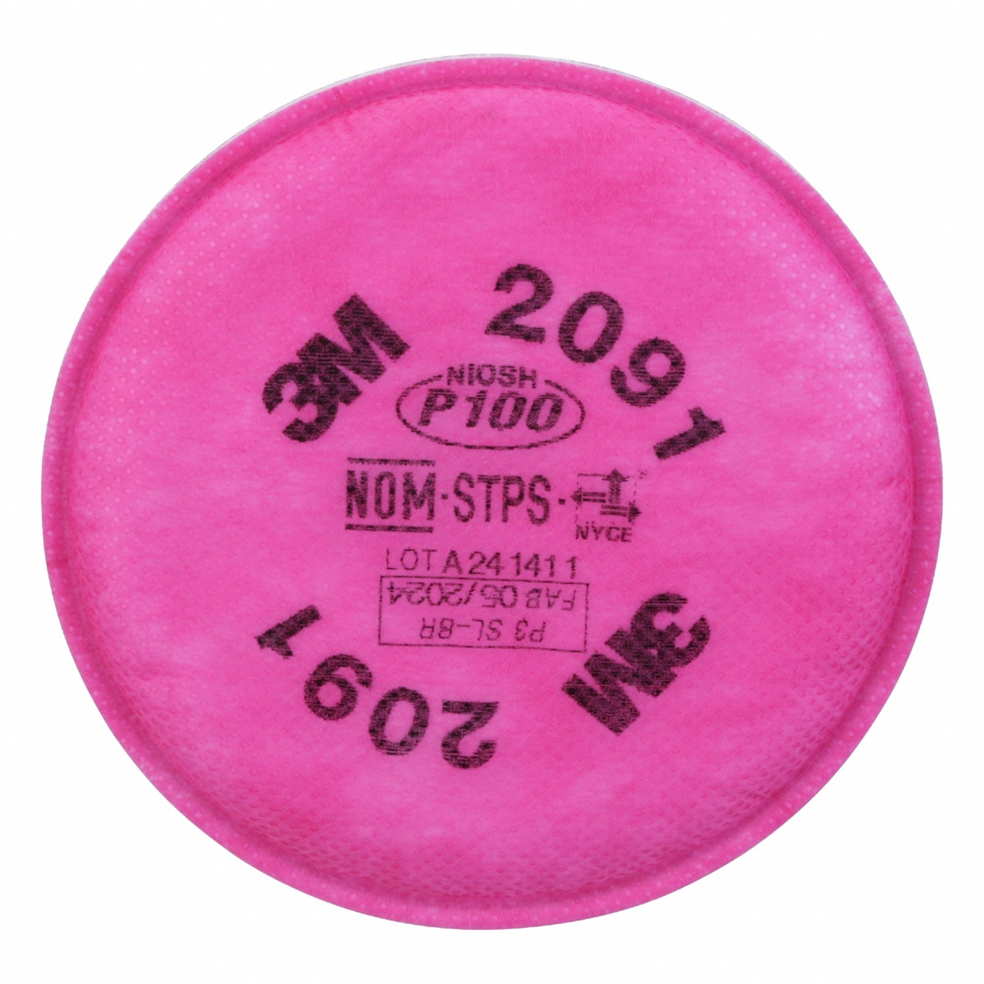 Filter: P100, Magenta Color, 3M 5000 Series/3M 6000 Series/3M 7000 Series/3M FF-400 Series, 2 PK