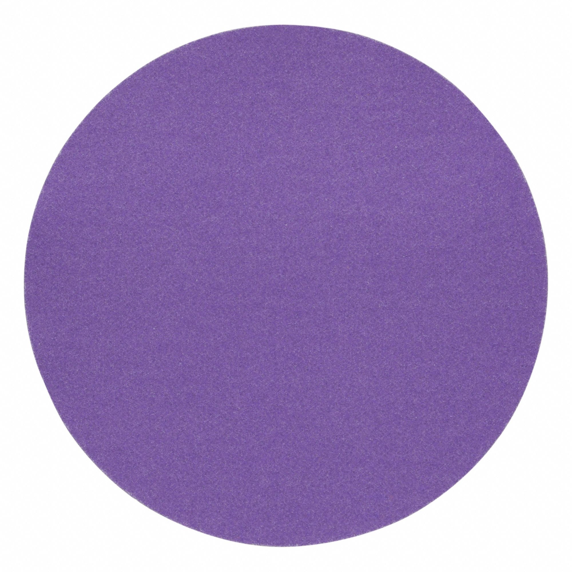 Sanding Discs: 6 in Dia, Non-Vacuum, Ceramic, 240 Grit, C Wt Paper, 732U, 50 PK