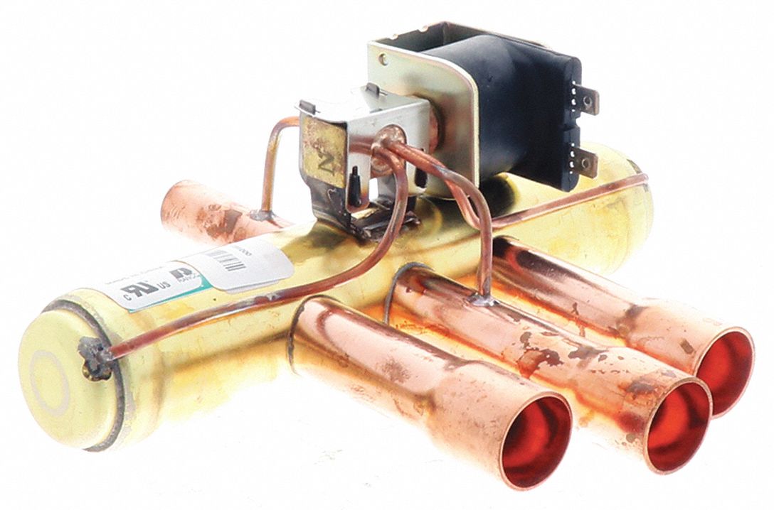 Reversing Valve, 1/2" x 3/4" O.D.F., 24V: For B3CH060A46EB, Fits York Brand