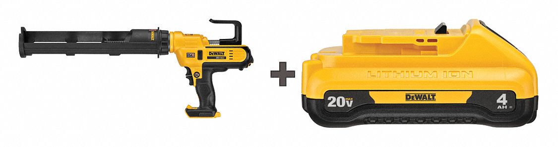 DEWALT, 20V DC, Cartridge, Caulk Gun Kit - 209F44|DCE570B / DCB240