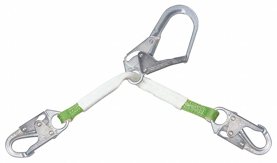 REBAR POSITIONING LANYARD, STEEL REBAR HOOK, STAINLESS STEEL SNAP HOOK, 35 IN L
