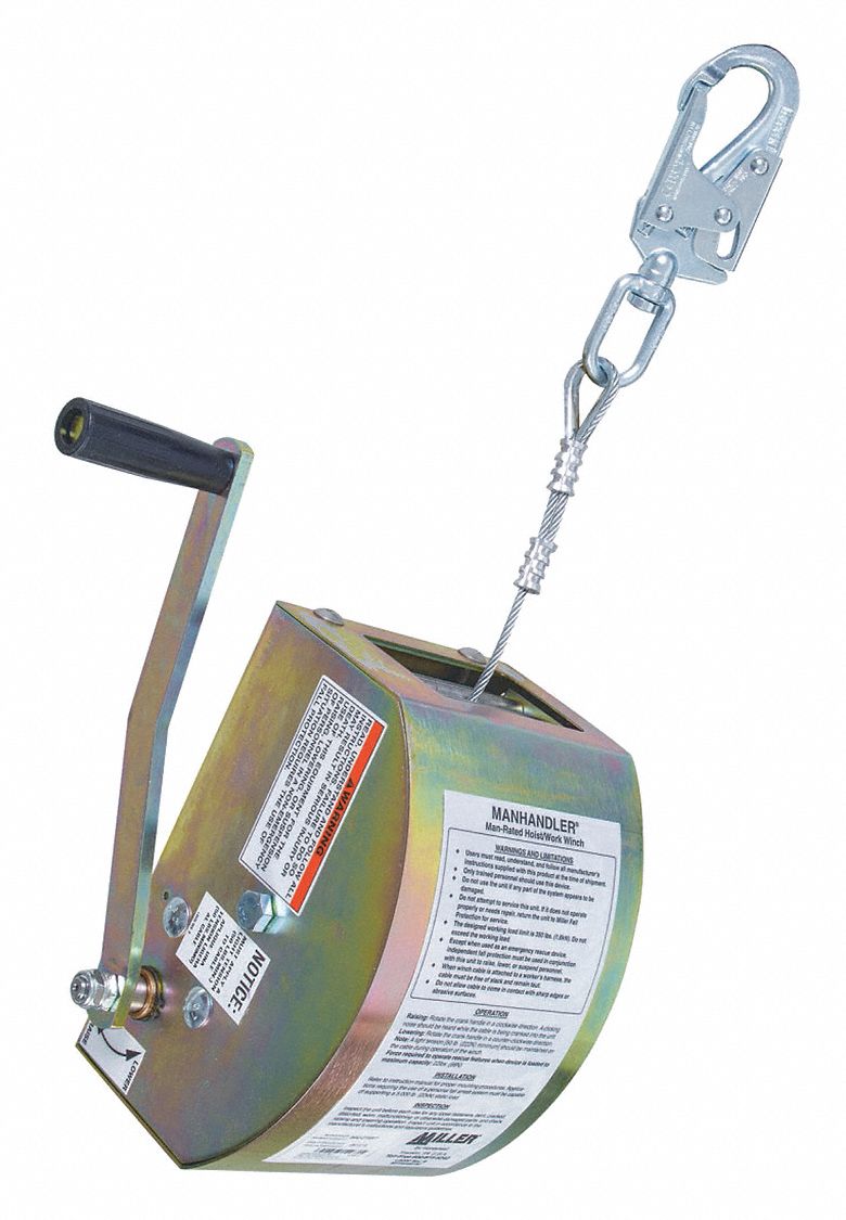 HONEYWELL MILLER, 350 lb Winch Wt Cap, 100 ft Cable Lg, Confined Space