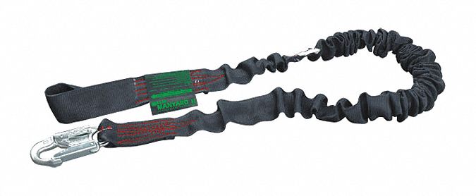 Shock-Absorbing Lanyard, Black