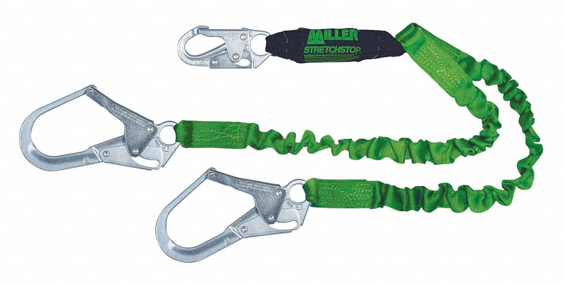 Honeywell Miller 8798RSS-Z7/6FTGN Shock-Absorbing Lanyard, Green