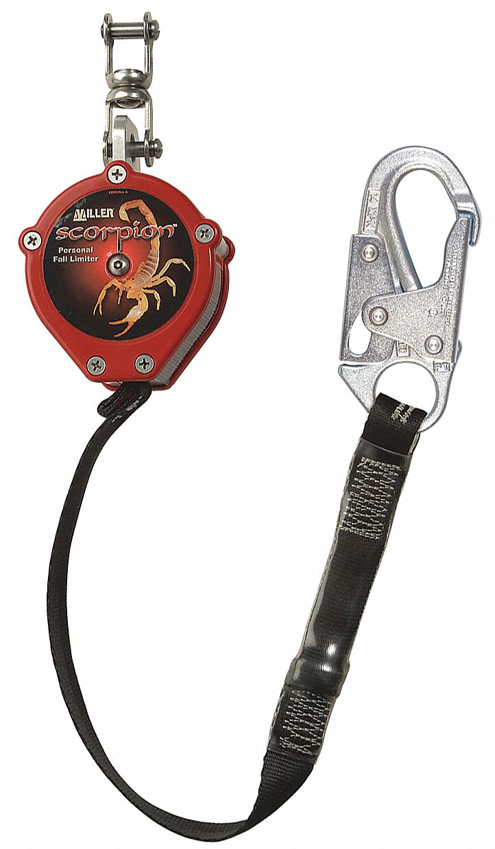 SCORPION FALL LIMITER, 9 FT LINE, 310 LB CAPACITY, RF75 SS SWIVEL