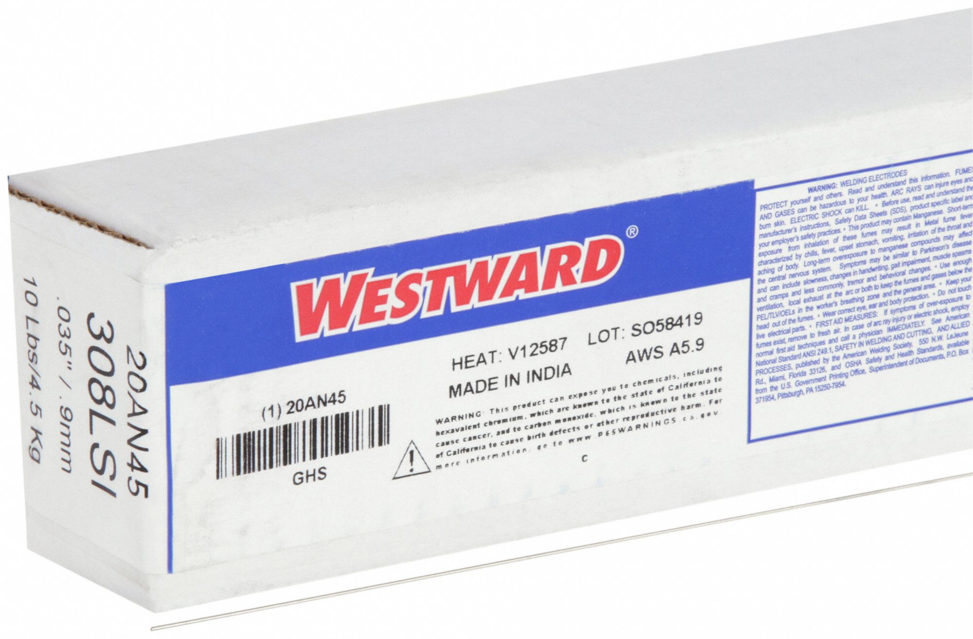TIG Welding Rod: Stainless Steel, ER308Si/308LSi, 0.035 in x 36 in, 10 lb