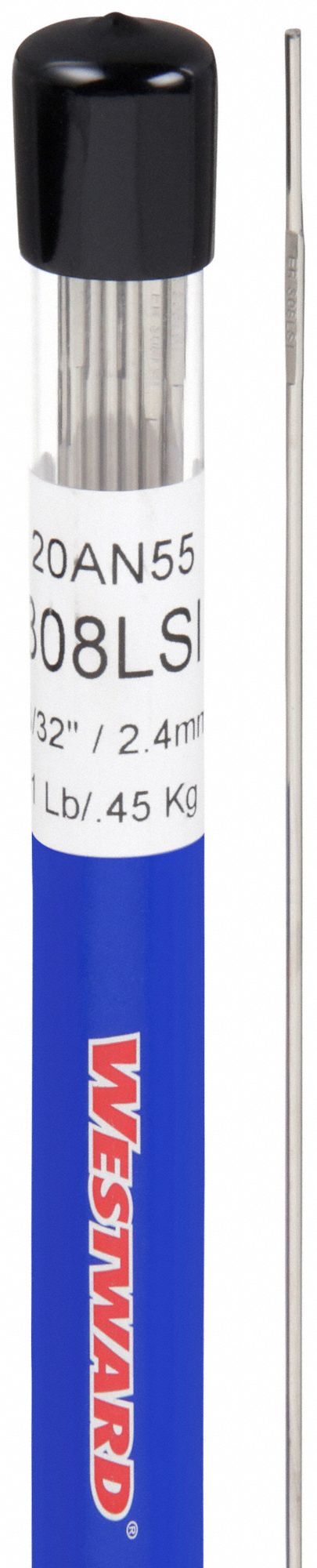 TIG Welding Rod: Stainless Steel, ER308Si/308LSi, 3/32 in x 36 in, 1 lb