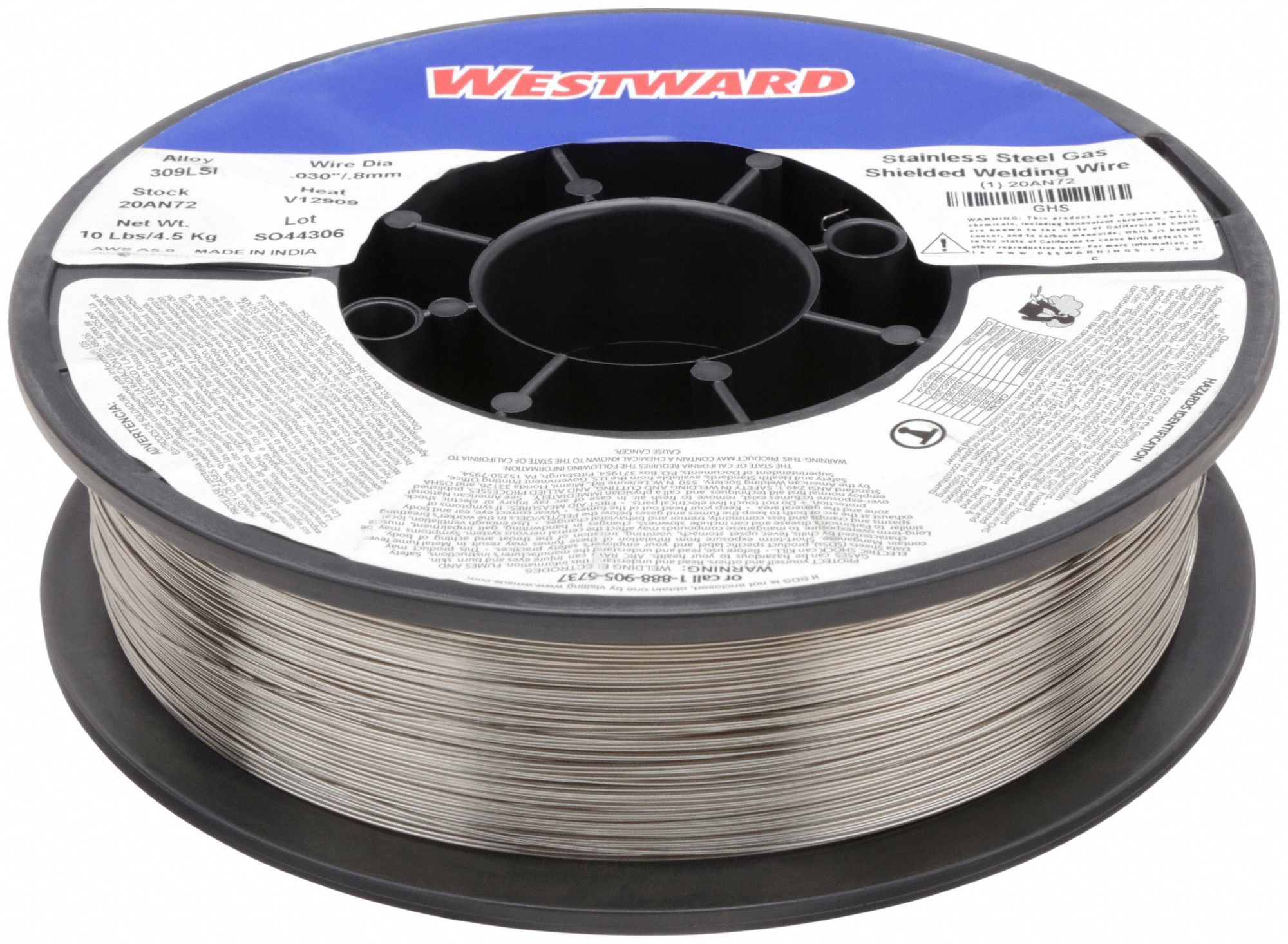 MIG Welding Wire: Stainless Steel, ER309Si/309LSi, 0.03 in, 10 lb