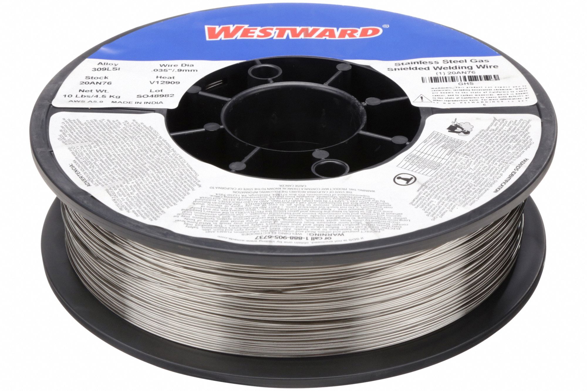 MIG Welding Wire: Stainless Steel, ER309Si/309LSi, 0.035 in, 10 lb