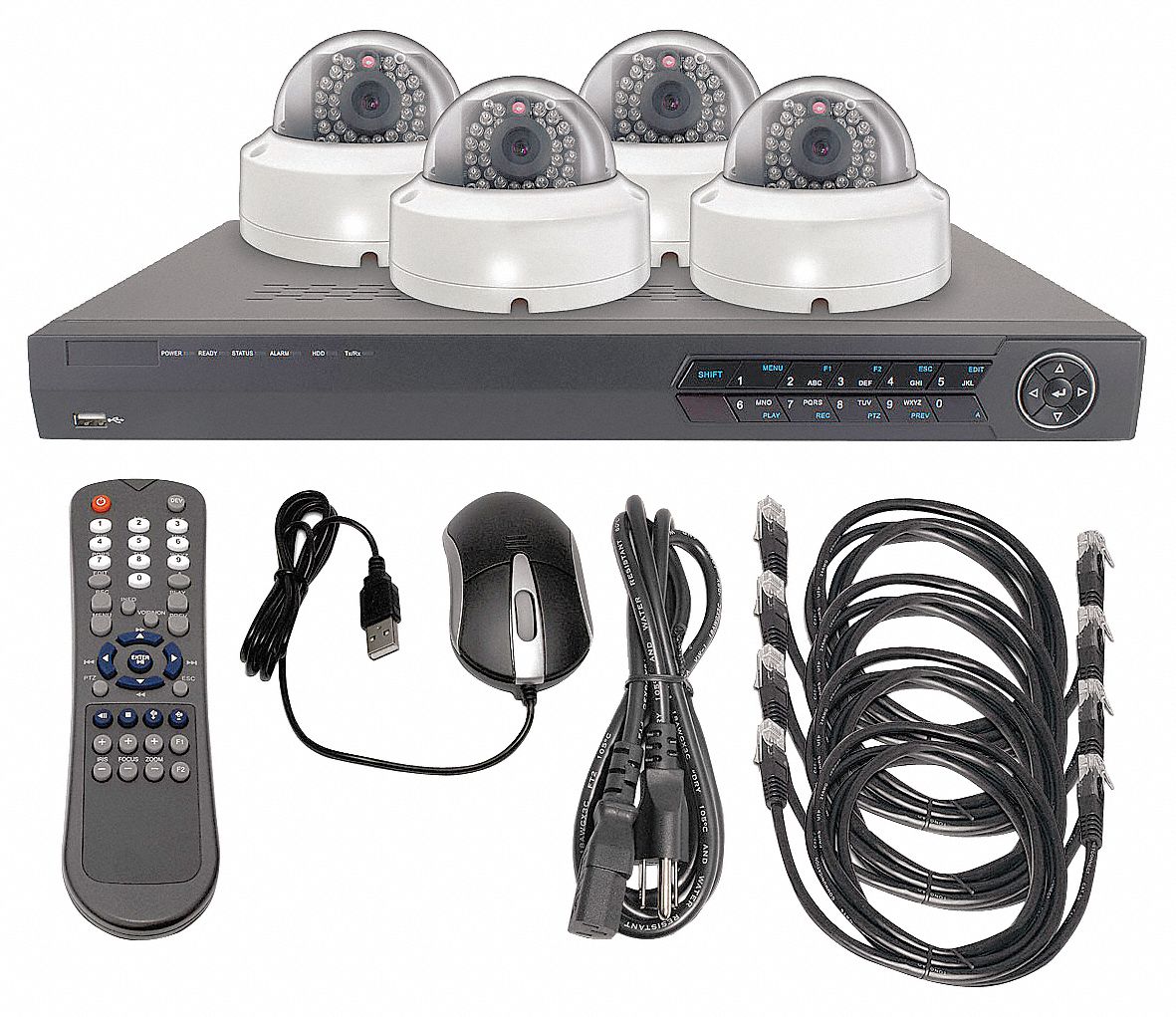 LTS CCTV Kit, All In One, 12VDC, 1 TB 20AR18LTN0441K4D Grainger
