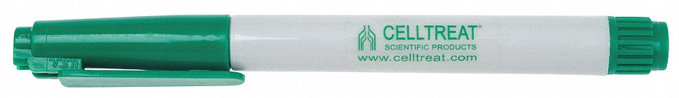 Tube Marker: Green, Capped, Fine, All-Weather/Quick-Drying Ink/Smear-Resistant Ink, 5 PK