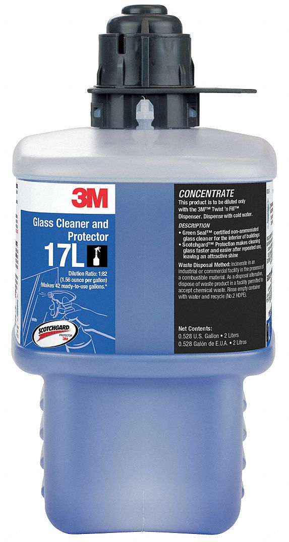 3M Glass Cleaner For Use With No Series Chemical Dispenser, 1 EA