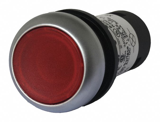 22mm LED 1NC Illuminated Push Button with Maintained Action, Red