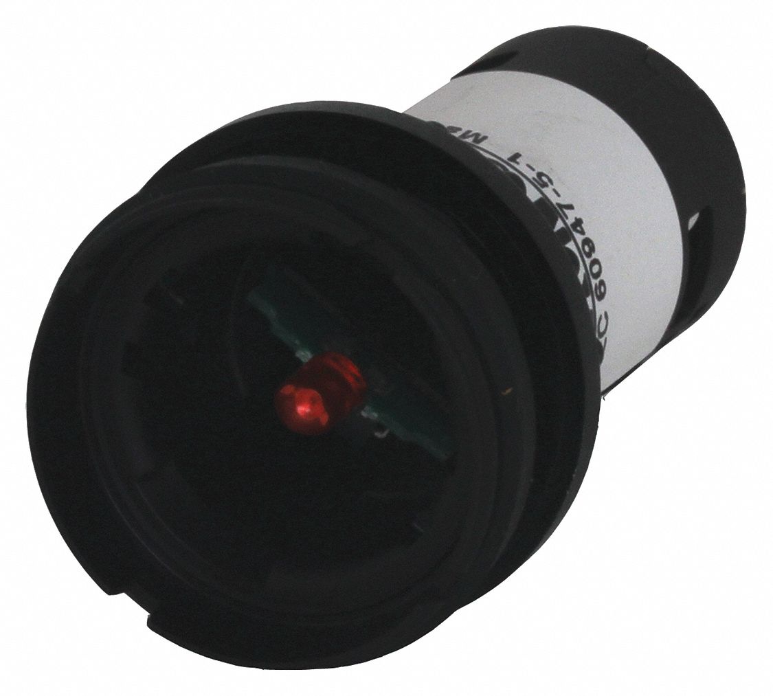 Raised Indicator Light Without Lens, 22mm, 120VAC Voltage, Lamp Type: LED