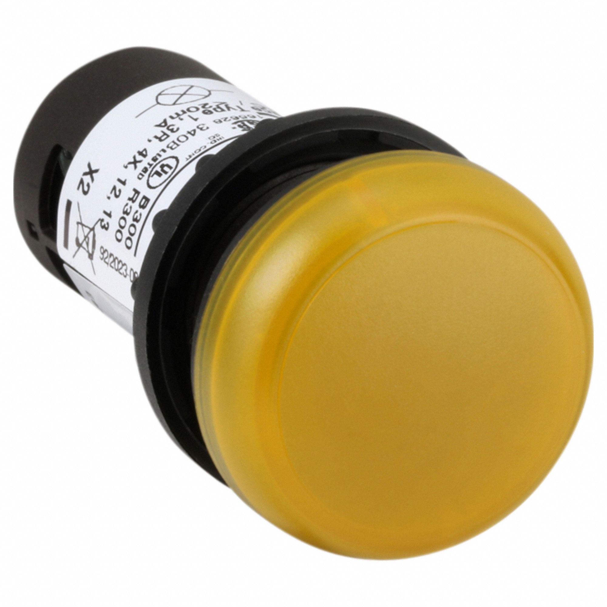 Flush Panel Light,  Yellow,  120 V AC