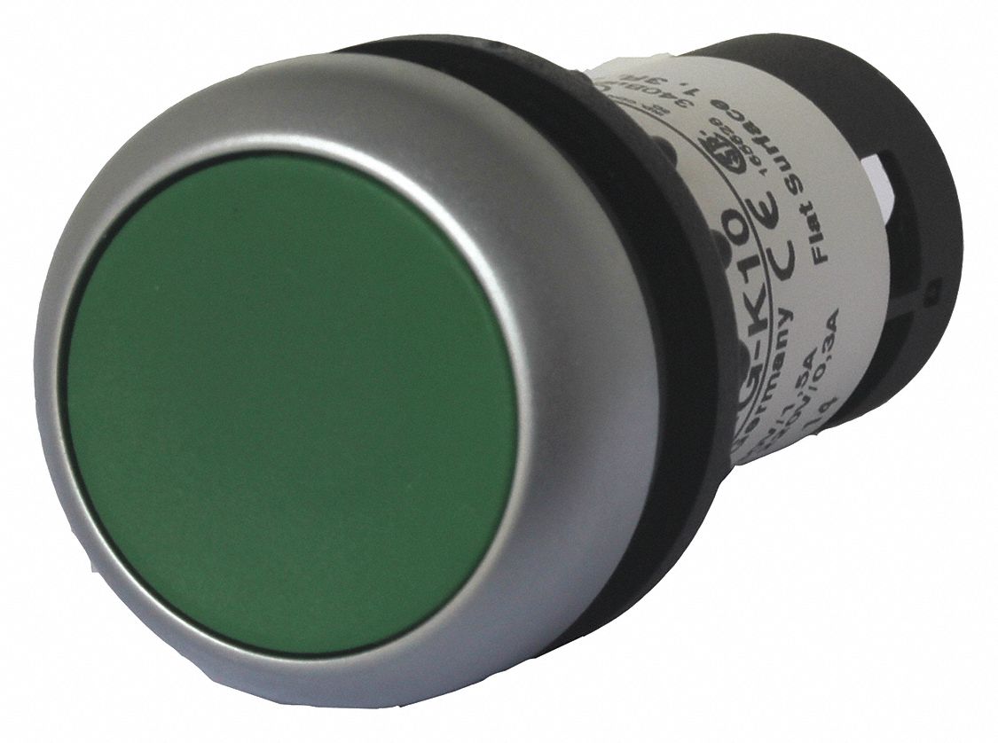 Flush Push Button Operator: Non-Illuminated, Flush Profile, Non-Metallic, 22 mm, 1NO