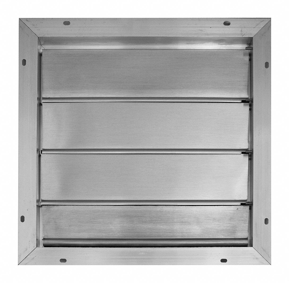 BROAN Gable End Shutter Extruded Aluminum Frame and Tie Rods, Aluminum