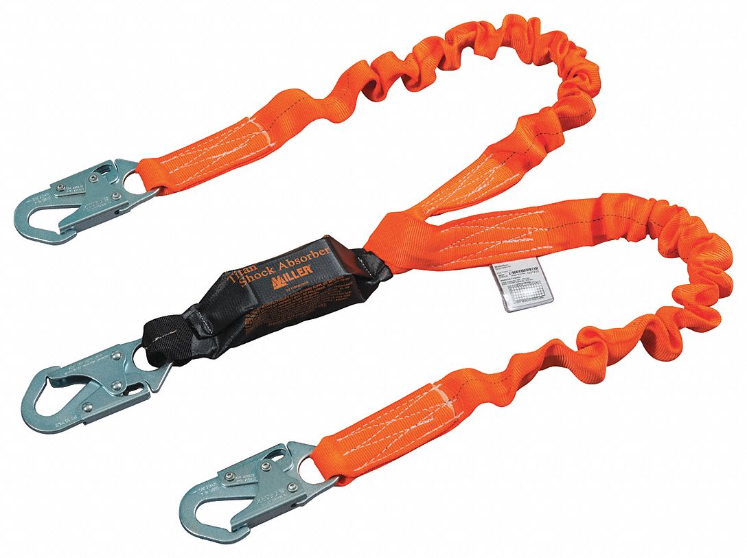 HONEYWELL MILLER ShockAbsorbing Lanyard 20C075T6121SS/6FTAF Grainger