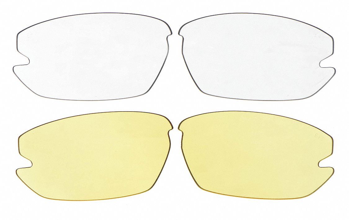 REPLACEMENT LENSES, PC, ANTI-SCRATCH, YELLOW/ANTI-REFLECTIVE, UNIVERSAL, UV, 2-PK