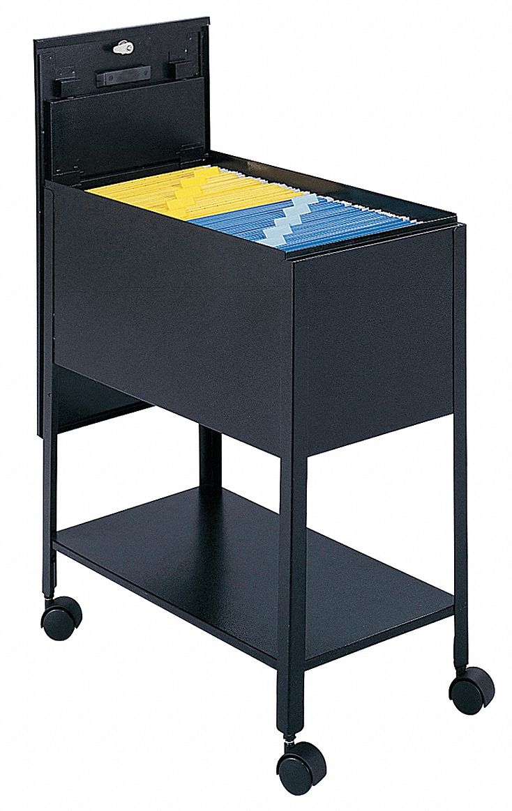 Lateral File Cabinet: Black, 0 Drawers, 28 1/4 in Overall Ht, 24 3/4 in Overall Dp, Steel