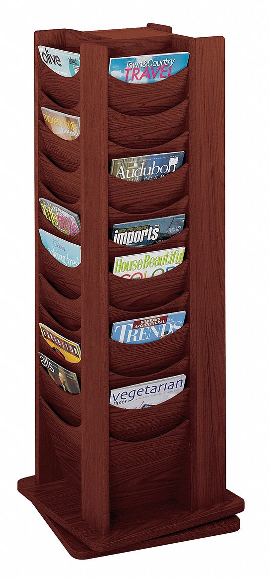 SAFCO, 48 Compartments, Swivel, Rotating Literature Rack - 619T03 ...