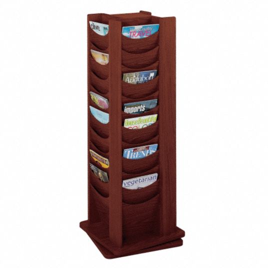 SAFCO, 48 Compartments, Swivel, Rotating Literature Rack - 619T03 ...