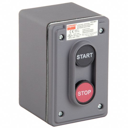 DAYTON, (2) Push Buttons, 1NO/1NC, Control Station - 20C801|20C801 ...