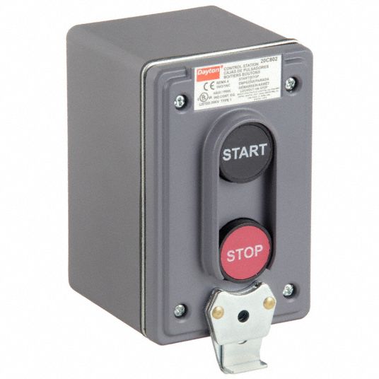 DAYTON, (2) Push Buttons, 1NO/1NC, Control Station - 20C802|20C802 ...