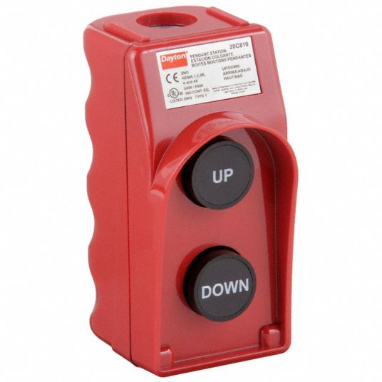 DAYTON, Up/Down, 2NO, Pendant Push Button Station - 20C810|20C810 ...