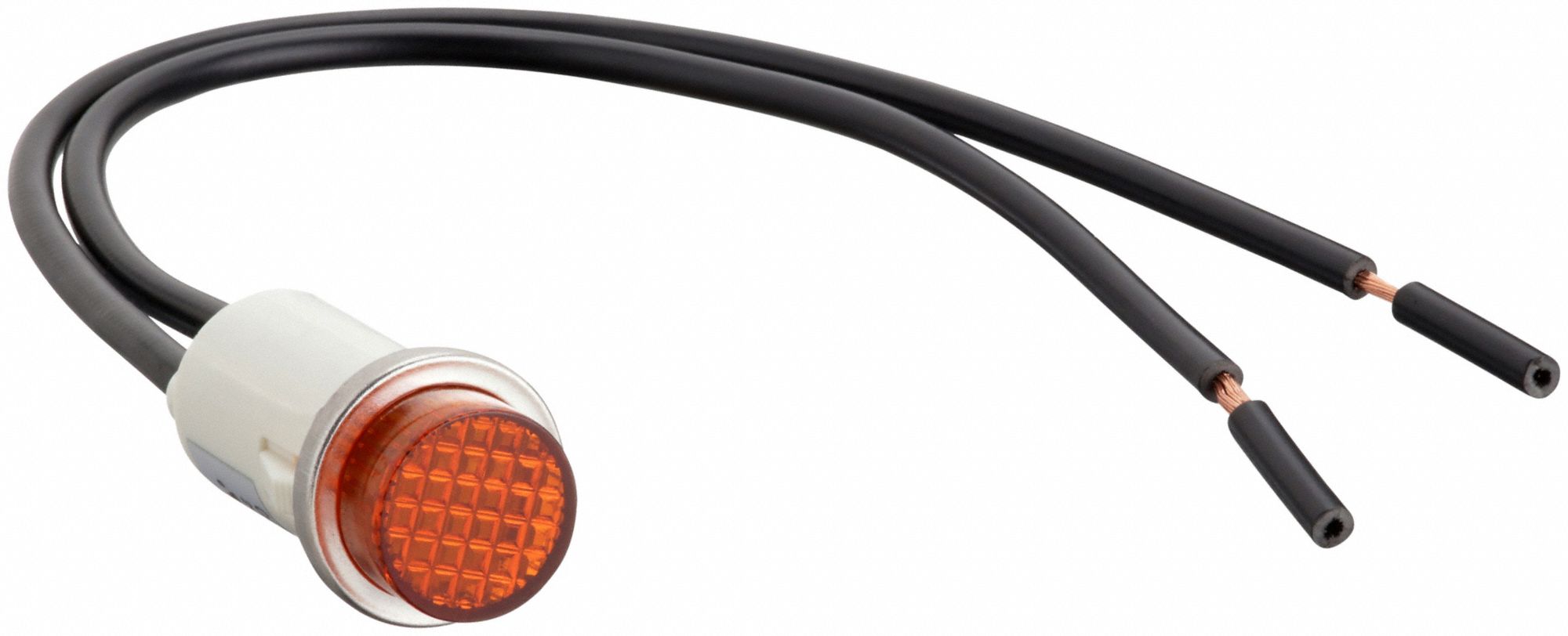 Raised Panel Light: 12 mm Panel Mounting Hole Dia, Incandescent, Raised Head