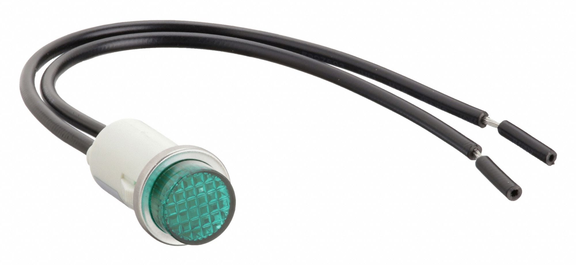 Raised Panel Light: 12 mm Panel Mounting Hole Dia, Incandescent, Raised Head