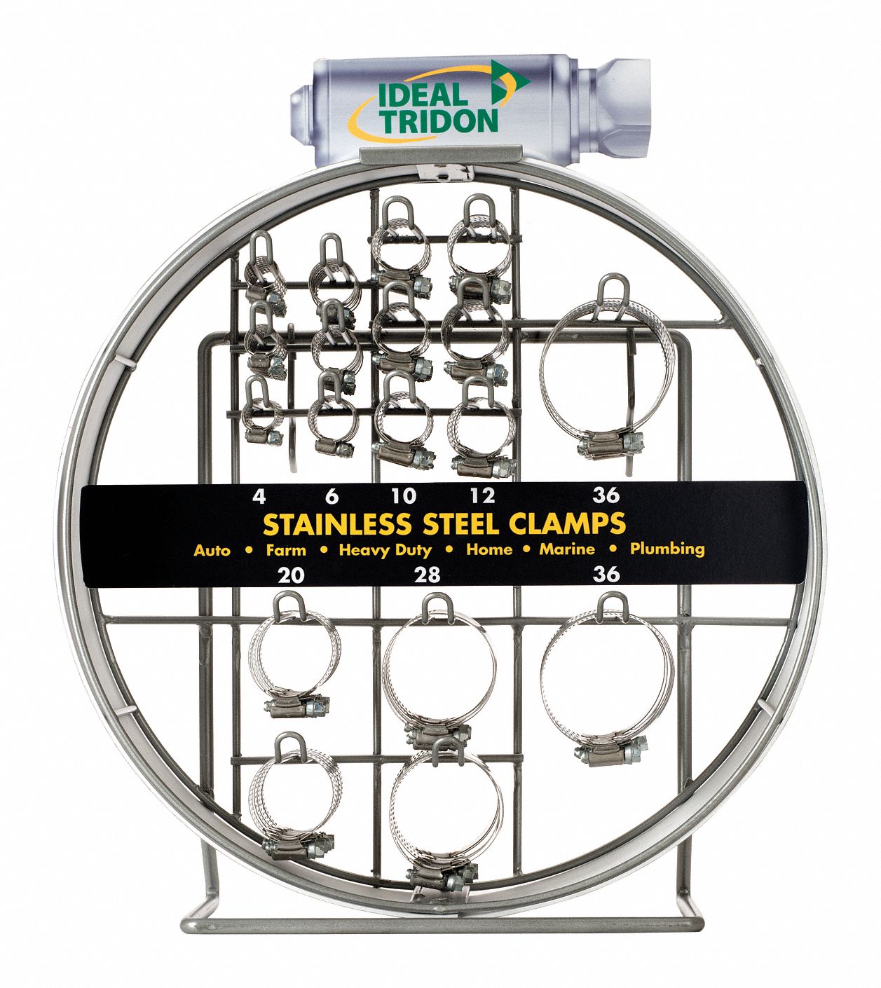 Stainless Steel Hose Clamp Assortment; Number of Pieces: 250