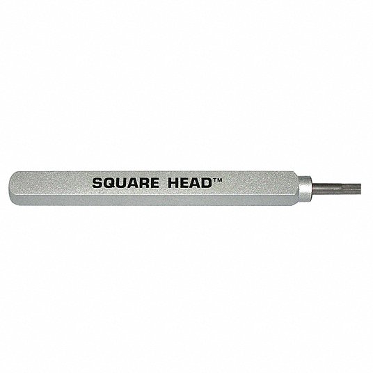 Square Vibrator Head: W995G1T, 13 in Overall Lg, 1 in Overall Wd, Steel