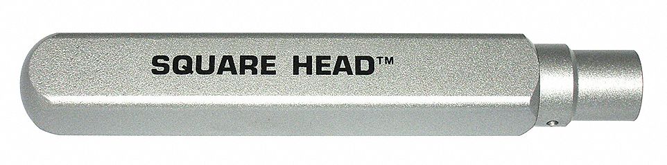 Square Vibrator Head: W995G1T, 12 7/8 in Overall Lg, 1 3/4 in Overall Wd, Steel