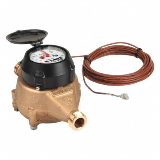 BADGER, 3/4 in Connection Size, NPT, Mechanical Flowmeter 20CL49M35