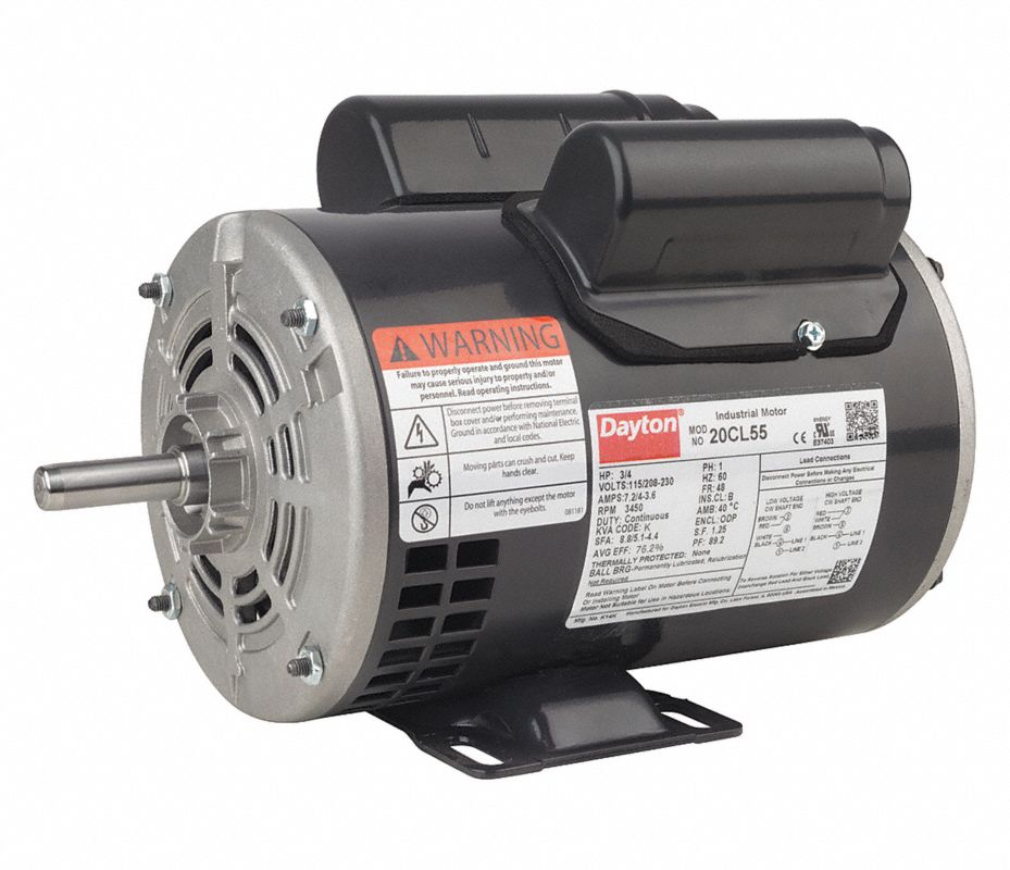 DAYTON Motor de Propósito General 42373 HP,Arranque/Funcionamiento por ...