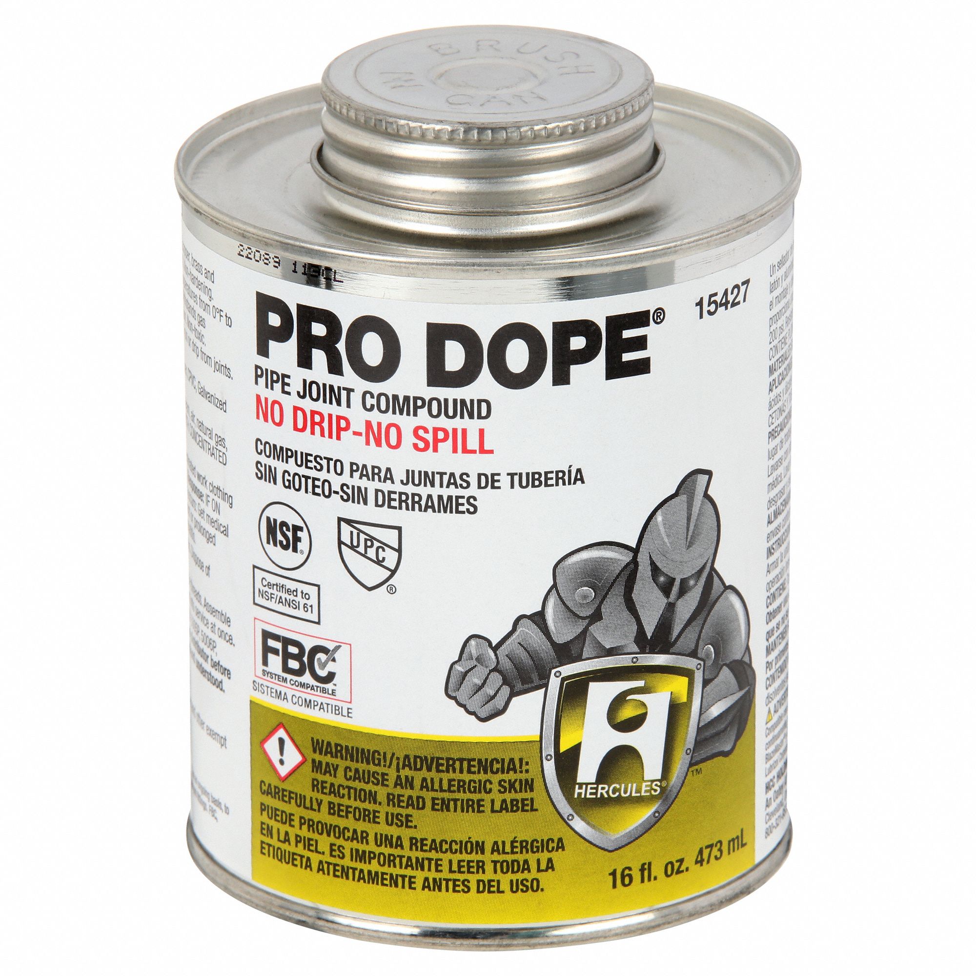 HERCULES, Pro Dope, 16 oz, Pipe Thread Sealant - 20CM07 HERCULES, Pro Dope, 16 oz, Pipe Thread Sealant - 20CM07
