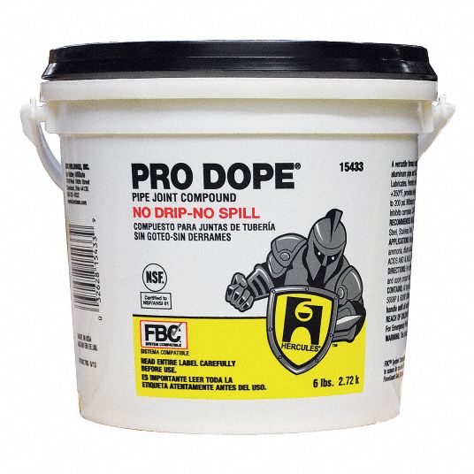 HERCULES Pipe Thread Sealant Pro Dope, 6 lb, Pail, Gray 20CM0815433