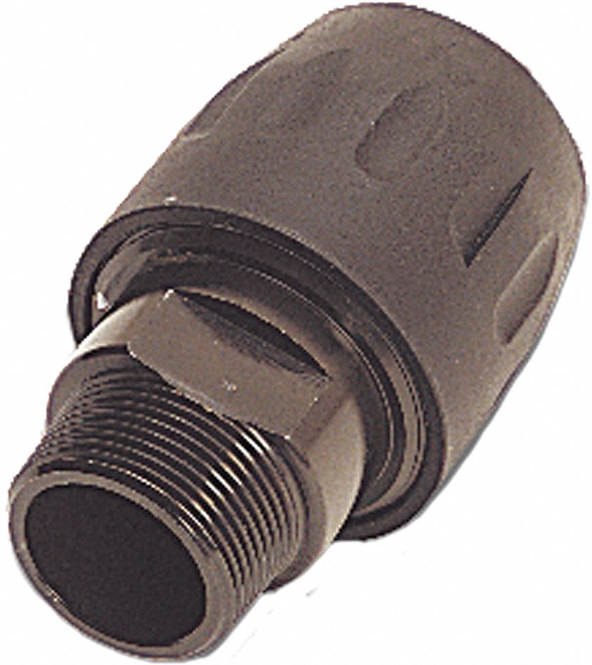 PARKER Brass Transair Male Threaded Connector, Black 20CM576605 40 43GR Grainger