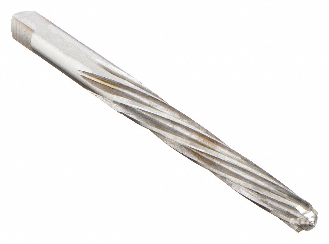 Taper Pin Reamer: For #1 Pin Size, 9/64 in Small End Dia., 11/64 in Large End Dia.