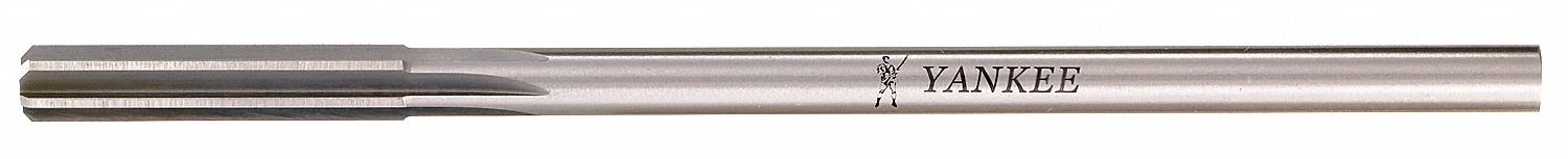 Decimal Inch 433-.4975 Chucking Reamer Straight 31/64 in Yankee Uncoated Bright High Speed Steel 