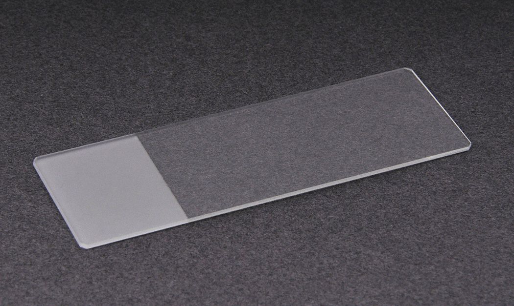 MICROSCOPE SLIDE, GREEN GLASS, 75 MM OVERALL L, 25 MM OVERALL W, CLEAR/WHITE, 1.1 MM THICK, GROUND, 72 PK