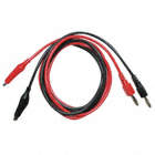 HOOK CLIP TEST LEADS,RED/BLACK,SILICONE
