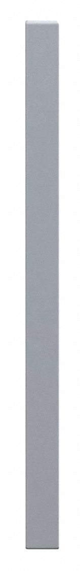 Partition Column: 82 in x 5 in x 1 in, Plastic Polymer, Pebble, Gray