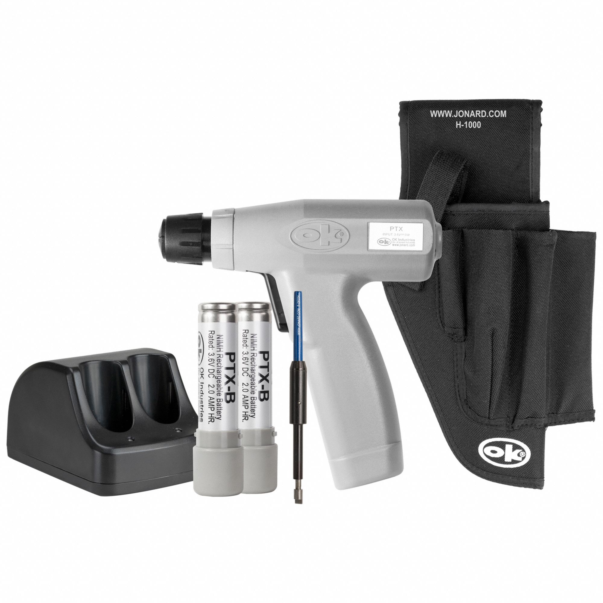 OK INDUSTRIES, 3.6 V NiMH Battery, 24 to 22 AWG, Cordless Wrap/Unwrap