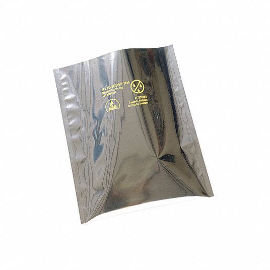 SCS 10 inL x 6 inW Open Moisture Vapor Barrier Bag, Silver 20FW70