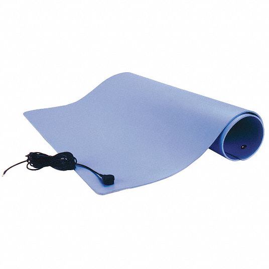 SCS, Blue Vinyl Three-Layer Construction, 2 x 3, Dissipative Table Mat ...